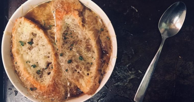 FRENCH ONION SOUP WITH MUSHROOMS