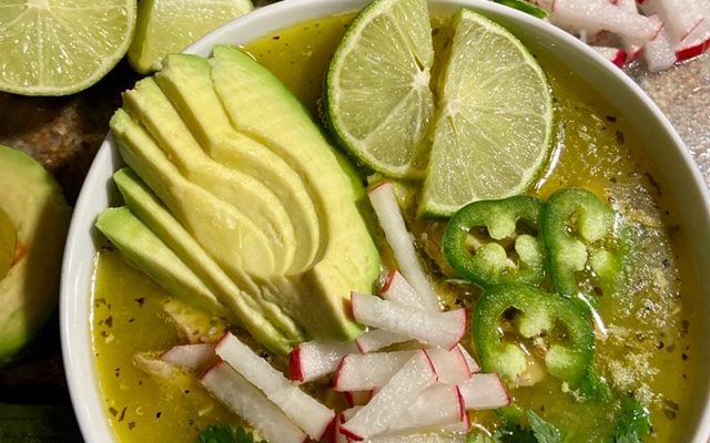 Delicious Mexican Green Chicken Pozole Soup