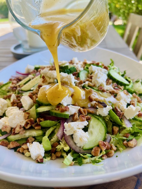 Shaved Brussels Sprout Salad With A Delicious Maple Honey Dressing