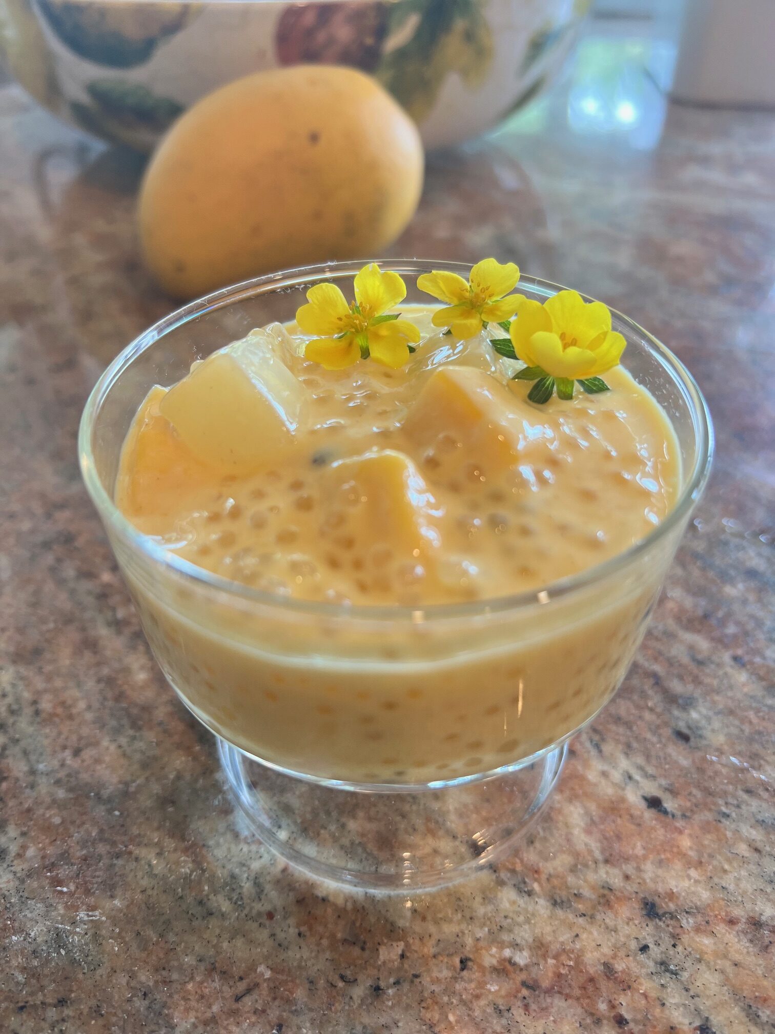 Mango Passion Fruit Sago Pudding